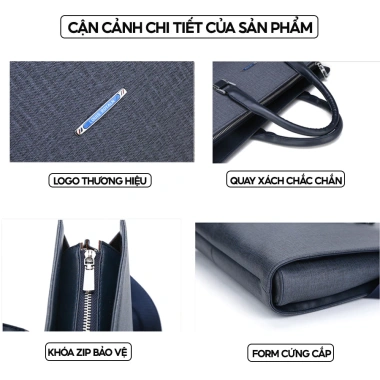 Cặp da nam công sở chống nước PU, đựng laptop & tài liệu A4 – Giá chỉ 500.000₫ 7 Cặp da nam công sở chống nước PU, đựng laptop & tài liệu A4 – Giá chỉ 500.000₫ 7
