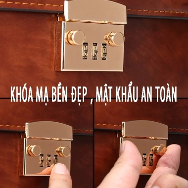 Cặp Da Nam Công Sở Giám Đốc Bảo Hành 12 Tháng - Laptop 14inch Nhiều Ngăn Thanh Lịch