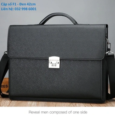 Cặp da nam khóa số F1 16 inch - Thiết kế sang trọng, bảo mật cao, giảm giá 18%