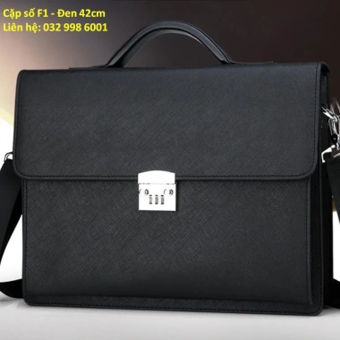 Cặp da nam khóa số F1 16 inch - Thiết kế sang trọng, bảo mật cao, giảm giá 18%