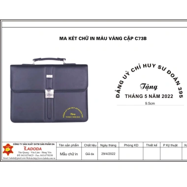 Cặp da nam Ladoda C73B – Thiết kế công sở sang trọng, đa ngăn, giảm còn 550k