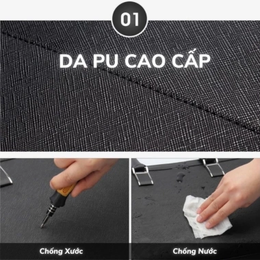 Cặp da PU KQDAISHU laptop 14 inch - Vệ sinh dễ dàng, giảm 21% chi 748.000 dong