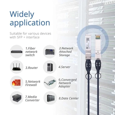 Cáp DAC 10G Intel Huawei Zoerax Twinax 0.5‑10m – Tương Thích Mikrotik, HP, Inel – 243k 6