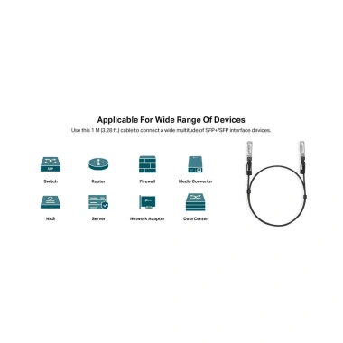 Cáp DAC 10G Intel Huawei Zoerax Twinax 0.5‑10m – Tương Thích Mikrotik, HP, Inel – 243k 9