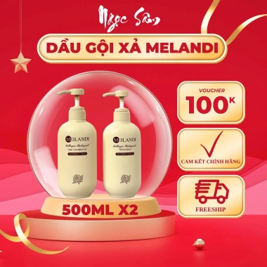 Cặp Dầu Gội và Xả Melandi 500ml x2 – Thơm Mượt Tự Nhiên, Giá Ưu Đãi 155.000 VNĐ