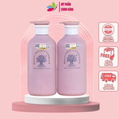 Cặp Dầu Gội Xả Hương Nước Hoa Biotin Collagen Essence Hồng - Phục Hồi Mềm Mượt Tóc, Giảm Giá 175k