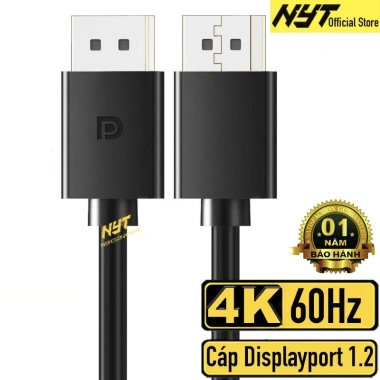 Cáp DisplayPort 1.4 NYT 8K60Hz 4K144Hz 2K165Hz - BH 12T Đổi Mới Giá 69.000 VND