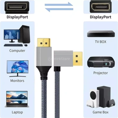 Cáp DisplayPort DP1.2 100cm Chống Nhiễu 4K Kết Nối Laptop, PC, TV - Giá 144,100₫ 4 Cáp DisplayPort DP1.2 100cm Chống Nhiễu 4K Kết Nối Laptop, PC, TV - Giá 144,100₫ 4