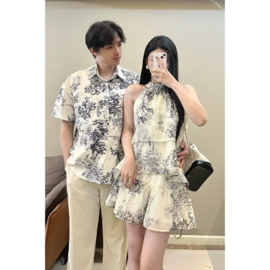Cặp đôi phong cách Pháp Niche Ink - Đầm 2 mảnh dây, váy không tay, top nhẹ nhàng, giảm còn 628.137 VND