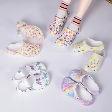 Cặp Đôi Size Lớn Cá Tính In Xăng Đan Giày Biển Mềm Mại Thoáng Khí 35-48