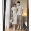 Cặp Đôi Trang Phục Mùa Hè 2.025 - Chi Tiết Ruched & Tua Rua, Giá Giảm 237.969₫
