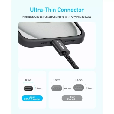 Cáp Dù Anker Zolo C to C 240W A8.060 Chống Bám Bẩn, Bảo Hành 18 Tháng, 108.999đ