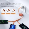 Cáp dữ liệu 3 trong 1 kính thiên văn 6A 120W siêu nhanh, trong suốt, hỗ trợ iOS, Type-C, Android – Giá chỉ 99.370₫ 4