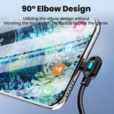 Cáp dữ liệu chơi game di động uốn cong 0,25m Type-C Huawei sạc nhanh có đèn 48.523 VND