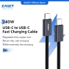 Cáp dữ liệu EAGET 240W Type C sang Type C bện Nylon, tương thích iPhone 16/15, iPad, Samsung - 37.400₫