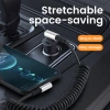 Cáp dữ liệu Elough 6A USB Type C 90° lò xo Sạc nhanh PD dây C sang C 5