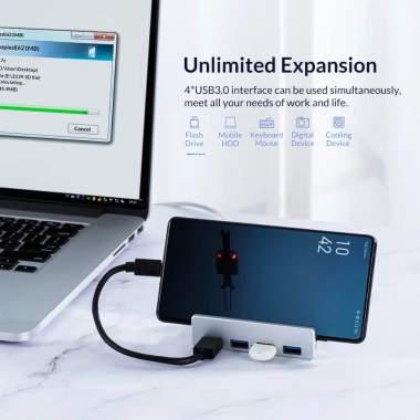Cáp dữ liệu TORCO USB Hub USB3.0 4 cổng 5Gbps 150CM - Tốc độ cao, chỉ 258.589 VND