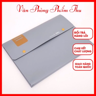 Cặp Đựng Tài Liệu Deli 5.576 1 Ngăn 2 Nút Bấm A4 Giá Ưu Đãi 50.000 VNĐ