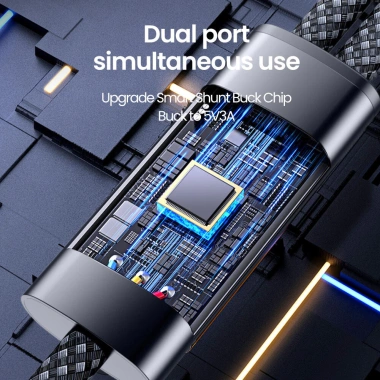 Cáp Elough 2in1 USB-C PD 60W - Sạc nhanh, truyền dữ liệu, C kép cho LIP15/16, Xiaomi - 109.890 VND