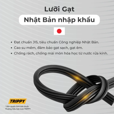 Cặp gạt mưa Hyundai TRIPPY, lưỡi gạt Nhật Bản, bảo hành điện tử, 297.999 VND 2