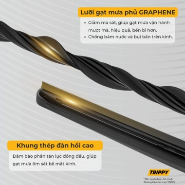 Cặp gạt mưa Hyundai TRIPPY, lưỡi gạt Nhật Bản, bảo hành điện tử, 297.999 VND 5
