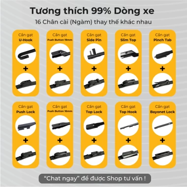 Cặp gạt mưa Hyundai TRIPPY, lưỡi gạt Nhật Bản, bảo hành điện tử, 297.999 VND 7