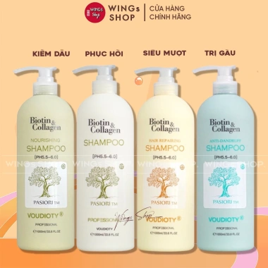 Cặp Gội Xả Biotin Collagen 500ml-1.000ml Giảm Rụng Tóc, Ngăn Gàu, Kiềm Dầu, Khô Xơ - 189.000₫