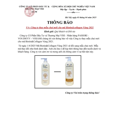 Cặp Gội Xả Biotin Collagen VOUDIOTY 500/1.000ml - Giảm Rụng Tóc, Phục Hồi Hư Tổn, Chống Gàu, Giá ưu đãi 155.000₫