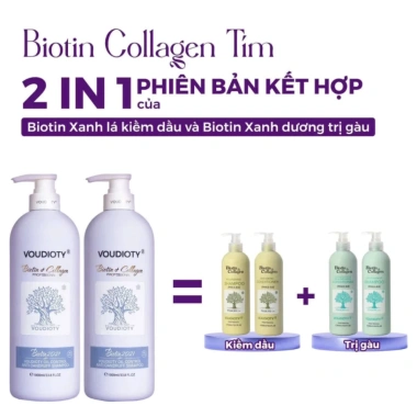 Cặp Gội Xả Biotin Collagen VOUDIOTY 500/1.000ml - Giảm Rụng Tóc, Phục Hồi Hư Tổn, Chống Gàu, Giá ưu đãi 155.000₫ 5 Cặp Gội Xả Biotin Collagen VOUDIOTY 500/1.000ml - Giảm Rụng Tóc, Phục Hồi Hư Tổn, Chống Gàu, Giá ưu đãi 155.000₫ 5