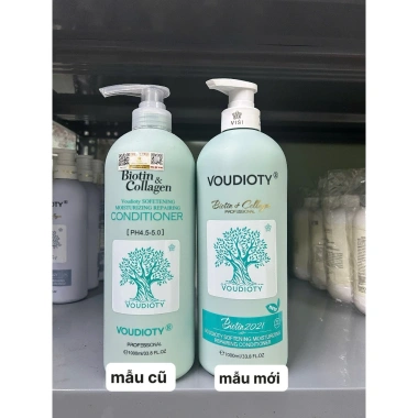 Cặp Gội Xả Biotin Collagen VOUDIOTY 500/1.000ml - Giảm Rụng Tóc, Phục Hồi Hư Tổn, Chống Gàu, Giá ưu đãi 155.000₫
