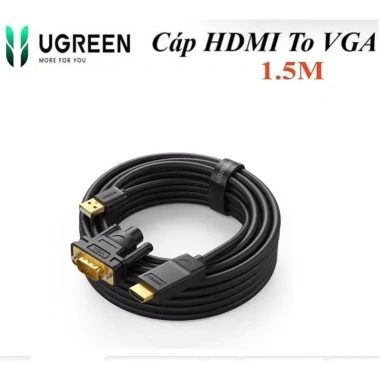 Cáp HDMI to VGA Ugreen 30.449 - Hỗ trợ 1.920x1.080P@60Hz, Giá chỉ 235.000₫