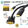 Cáp HDMI to VGA Ugreen 30.449 - Hỗ trợ 1.920x1.080P@60Hz, Giá chỉ 235.000₫ 2