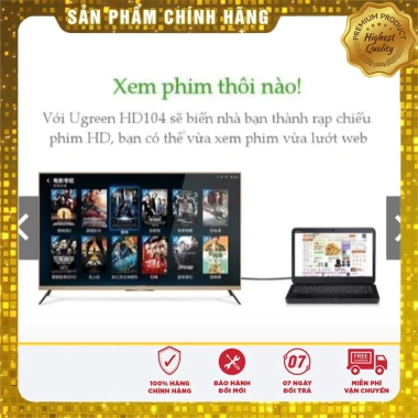 Cáp HDMI Ugreen 2.0 tốc độ cao 0.5-10m Cổng Mạ Vàng 4K - Giá 70.200đ, BH 18 tháng
