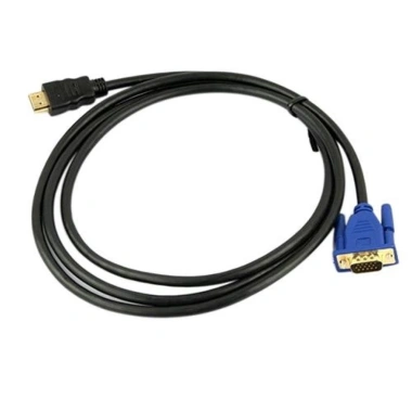 Cáp HDMI Vàng Nam sang VGA HD-15 1.080P 1.8m Mạ Vàng - Chuyển Đổi Đực HDMI sang VGA 15Pin