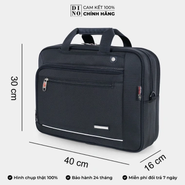 Cặp Học Sinh Trung Học KL205 Đen – Quai Balo, Đeo Vai, Xách Kim Long, Giá 429.000