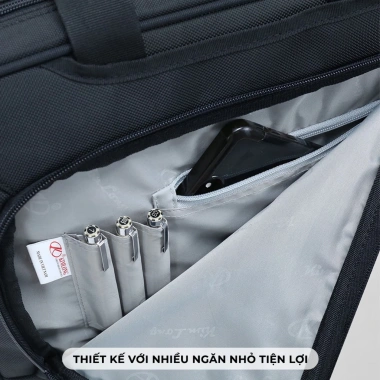 Cặp Học Sinh Trung Học KL205 Đen – Quai Balo, Đeo Vai, Xách Kim Long, Giá 429.000