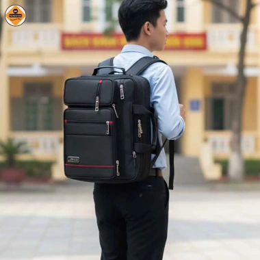 Cặp Học Sinh Xbags Pride XB 4.102 Đen - Chống Nước, Đựng Laptop 17 inch, 429k