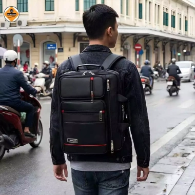 Cặp Học Sinh Xbags Pride XB 4.102 Đen - Chống Nước, Đựng Laptop 17 inch, 429k