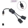 Cáp HUB kép Micro USB và Type C sang 2 cổng OTG - Bộ chia Y cho máy tính bảng Android, PC 10