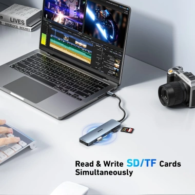 Cáp Hub Type C BENFEI Baseus 5-7 trong 1: USB 3.0, HDMI, PD, LAN - Giá chỉ 265.000đ