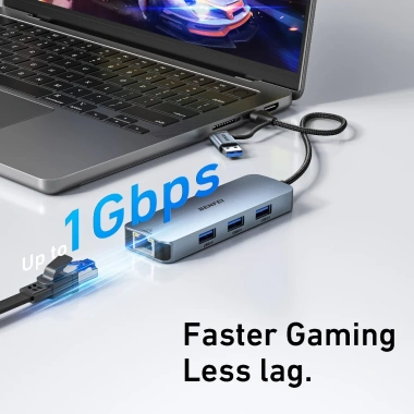 Cáp Hub USB3.0 3 Cổng và LAN 10/100/1.000Mbps BENFEI - Giá 450.000 VND (Giảm từ 576.000 VND) 3
