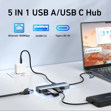 Cáp Hub USB3.0 3 Cổng và LAN 10/100/1.000Mbps BENFEI - Giá 450.000 VND (Giảm từ 576.000 VND) 5