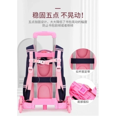Cặp kéo chống gù mẫu bé - Sẵn hàng, kèm bọc cặp & móc treo thú, giảm còn 229.000đ