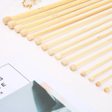Cặp Kim Đan Len Gỗ 25cm Thẳng Thân Thiện Môi Trường - Nhiều Cỡ Giá 25.000 VNĐ 5