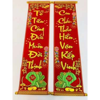 Cặp Liễn Câu Đối Thư Pháp Đỏ - Ý Nghĩa May Mắn, Tài Lộc Năm Mới, Chỉ 275k 6