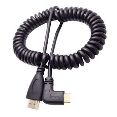 Cáp lò xo chuyển đổi góc phải 90° Mini HDMI sang HDMI Male cho PC - Giá ưu đãi 198.343₫