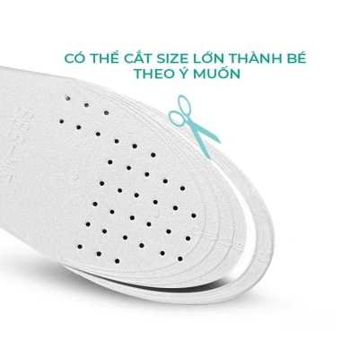 Cặp lót giày cao su tăng chiều cao 1.5-3.5cm, khử mùi, thoáng khí, chống hôi chân - giảm giá 28,420₫ 8