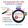 Cáp mạng ngoài trời Cat6 FTP bấm sẵn 2 đầu 8 lõi đồng nguyên chất chống nhiễu thép gia cường 130k 3