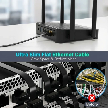 Cáp mạng RJ45 Cat6 1.000Mbps Phẳng Siêu Mỏng 32AWG Đồng Nguyên Chất Đen 1-5m Zoerax Giá 54.999 VND 3 Cáp mạng RJ45 Cat6 1.000Mbps Phẳng Siêu Mỏng 32AWG Đồng Nguyên Chất Đen 1-5m Zoerax Giá 54.999 VND 3