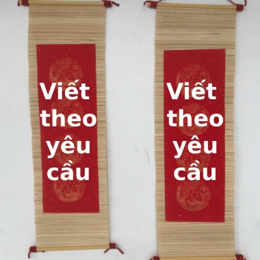 Cặp mành tre thư pháp trang trí Tết - Quà tặng ý nghĩa, lâu bền, giá 155.000đ
